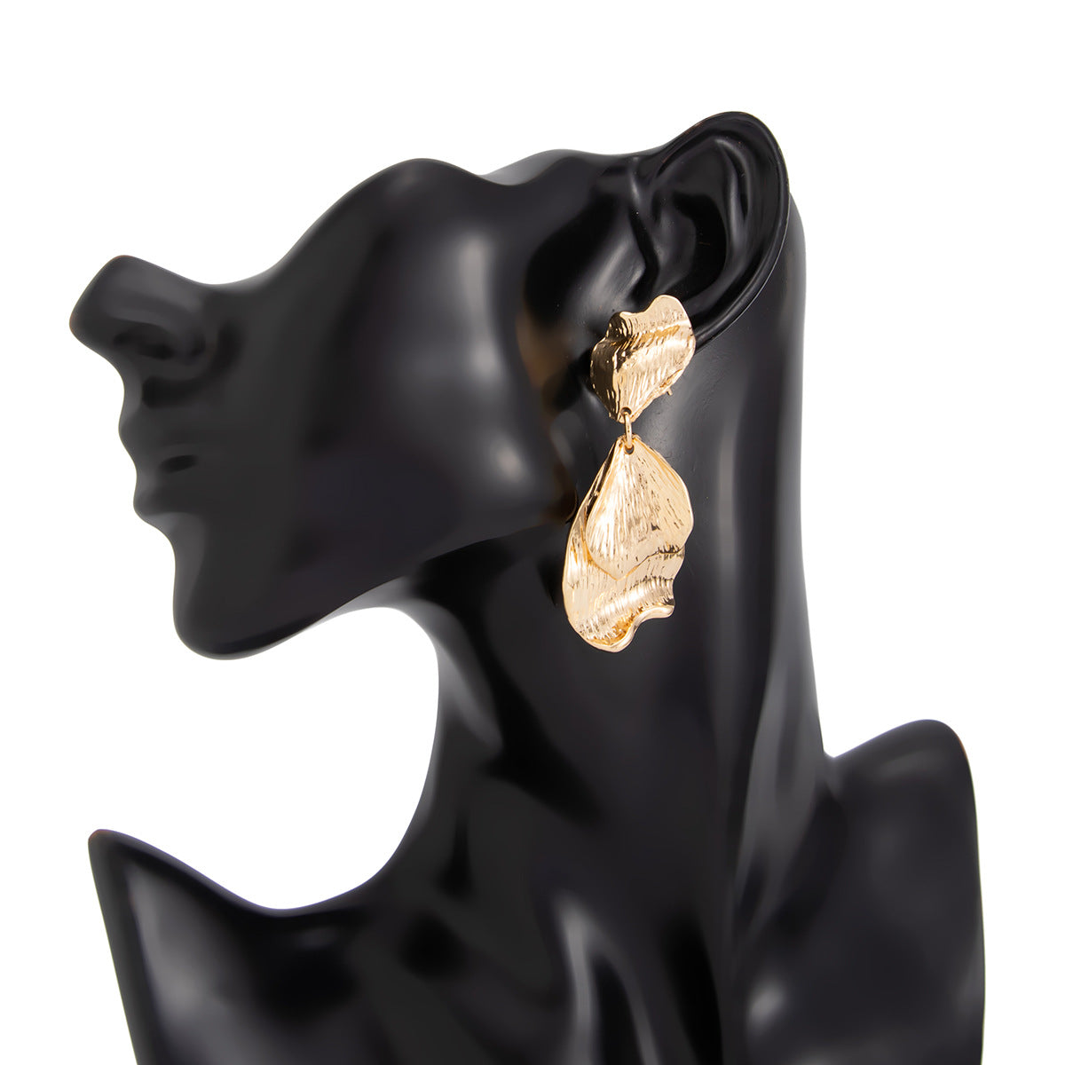 Ginkgo Leaf Stud Earrings For Women Planderful Vienna Verve Fringed 3D Petal Design Statement Jewelry