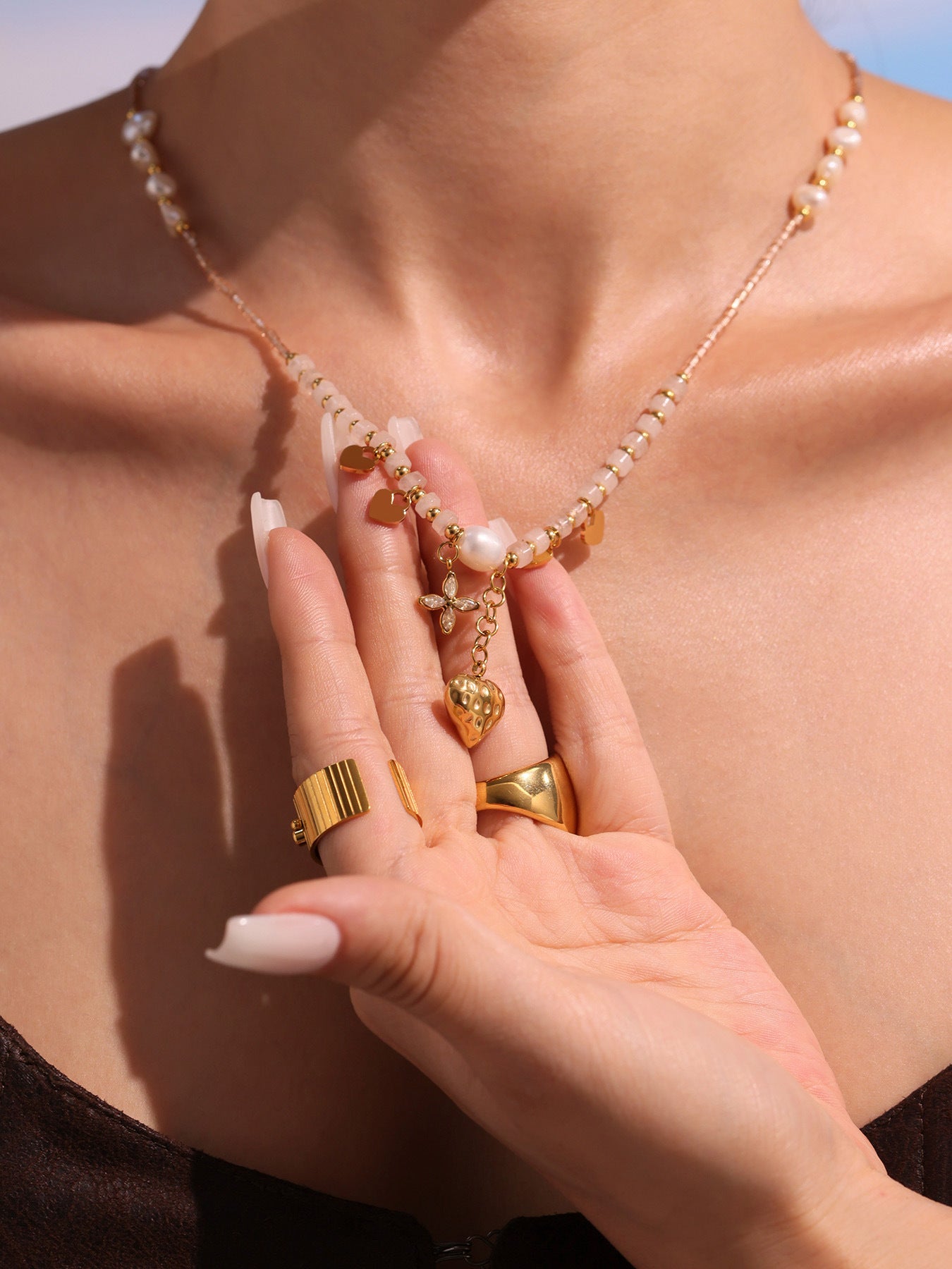 Planderful Tassel Pearl Clavicle Necklace For Girls Luxe