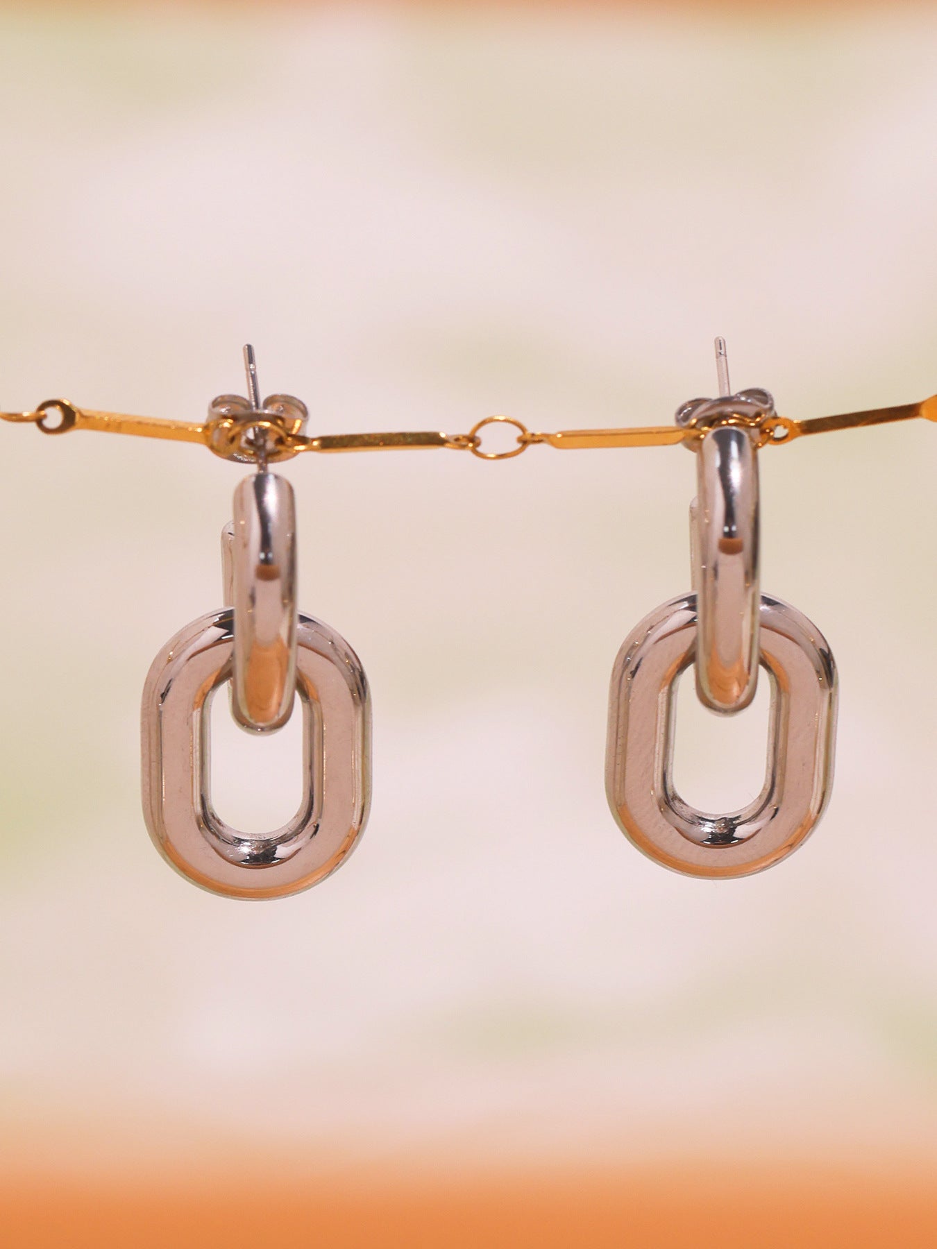 Planderful Hollow Chain Earrings 18K Gold Plated For Women