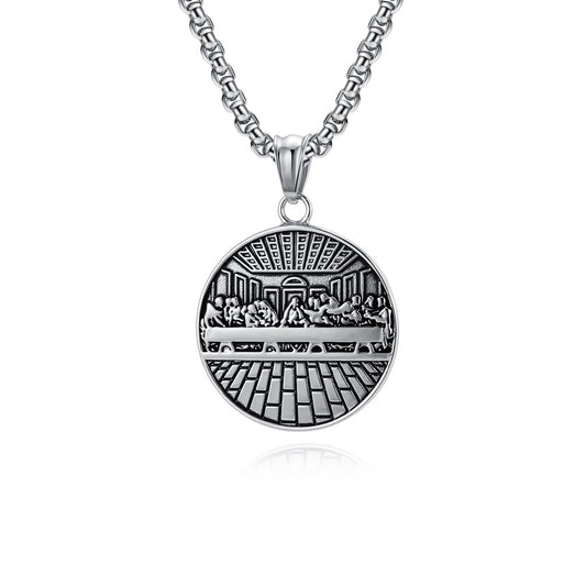 Titanium Steel Necklace For Men By Planderful Shop Retro Literary Pendant For Bold Style