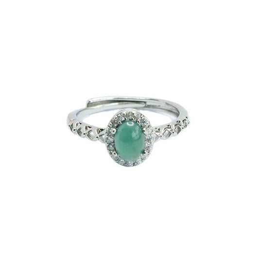 Blue-Water Jadeite Knot Ring