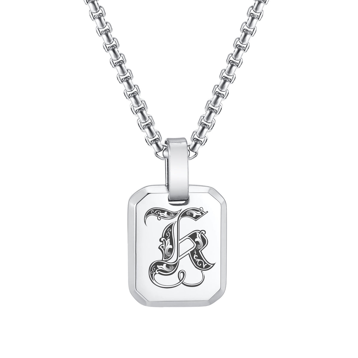 Stainless Steel Initial Letter & Blank Pendants