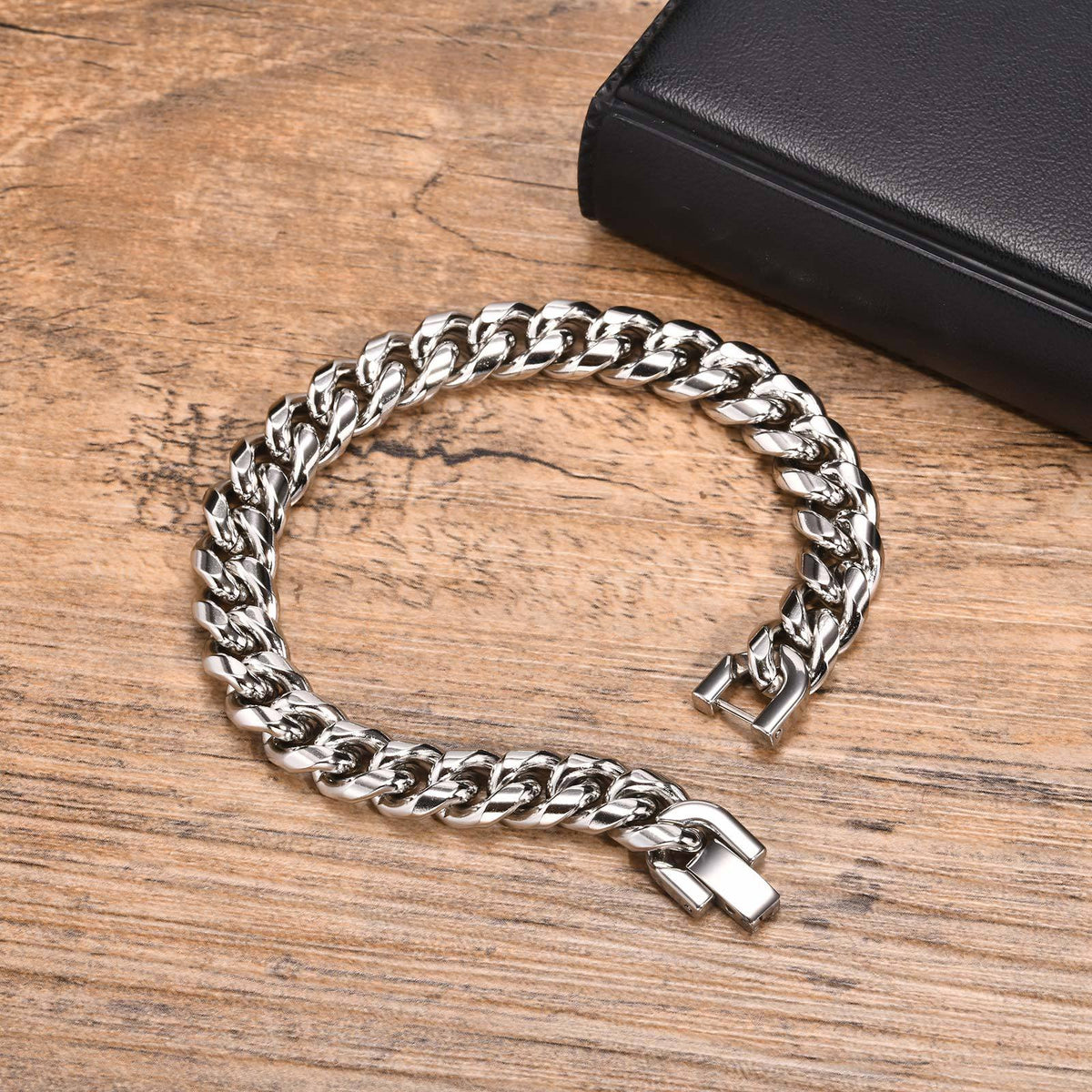 Stainless Steel Hip Hop Zircon Tiger's Eye Ring and Bracelet Men's Turquoise Wear
