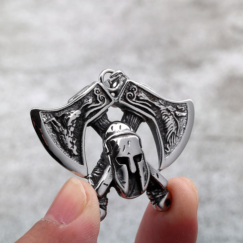 Punk Mask Stainless Steel Pendant Necklace