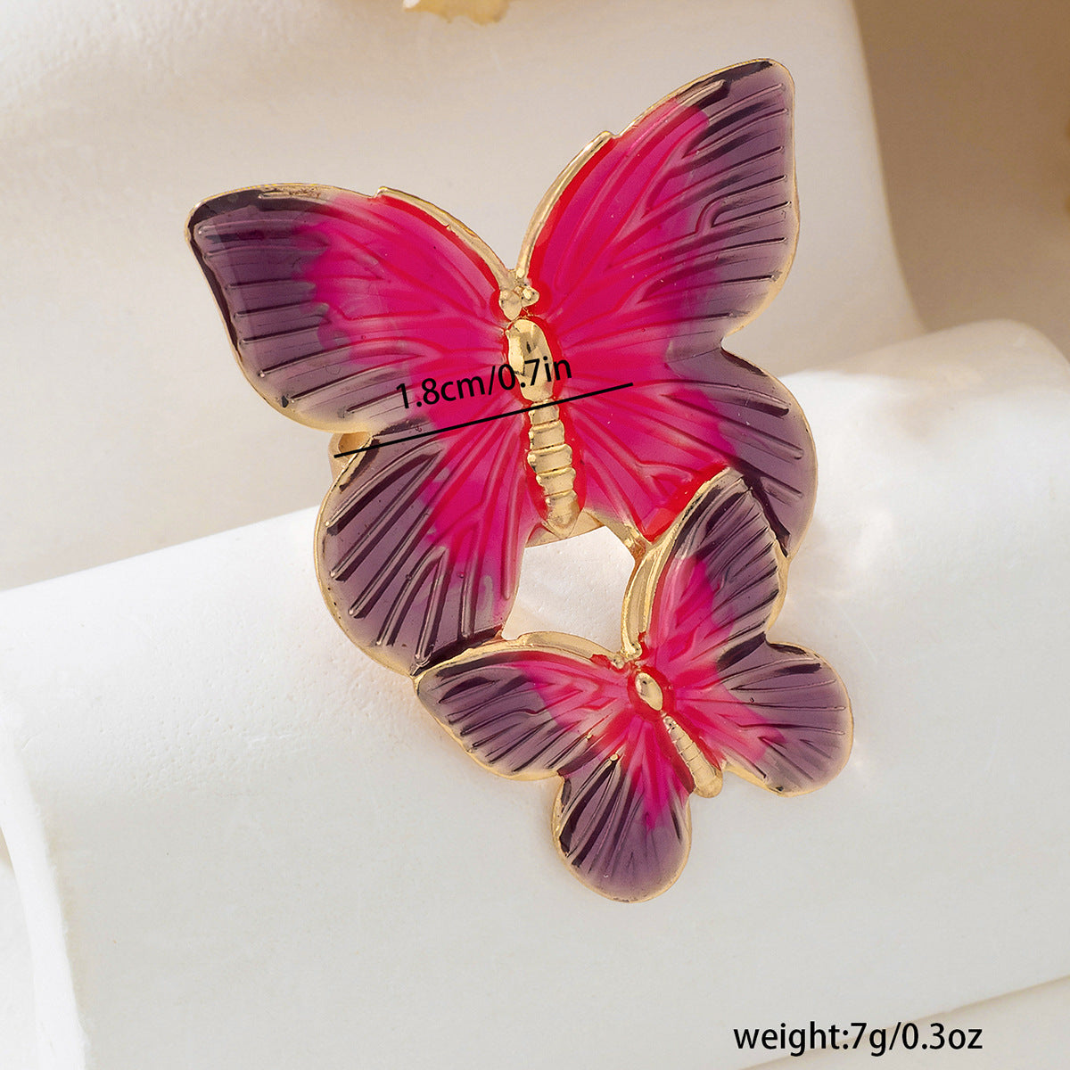 Fashionable Metal Butterfly Ring Set for Women by Planderful