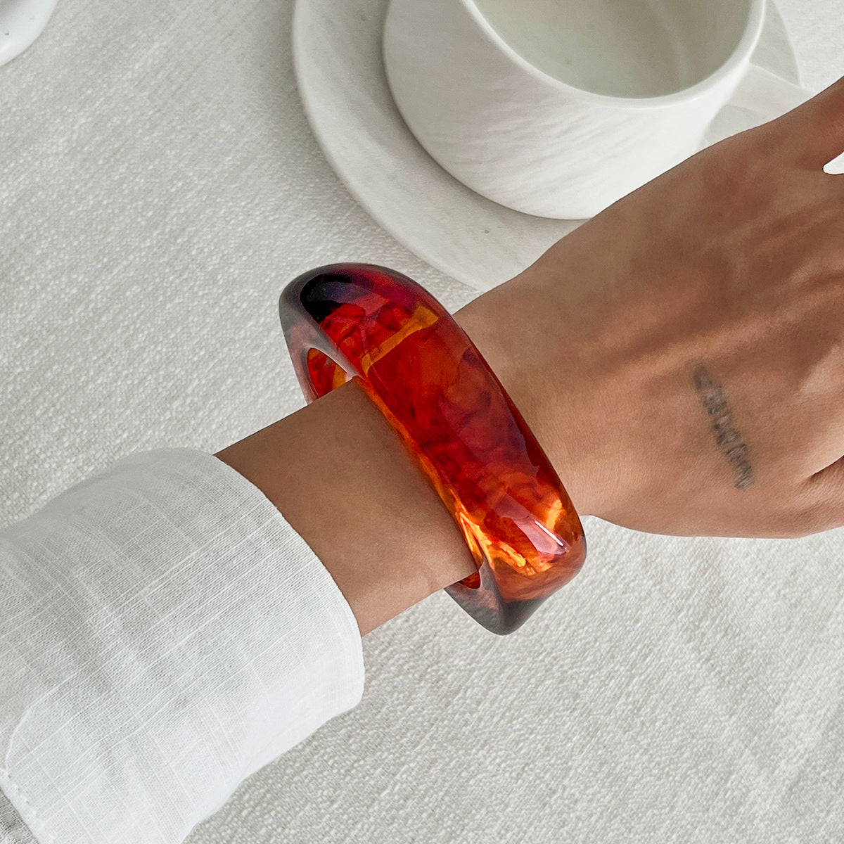 Planderful Geometric Statement Bracelet For Women Vienna Verve Exaggerated Section Heavy Industry Style Bold Jewelry