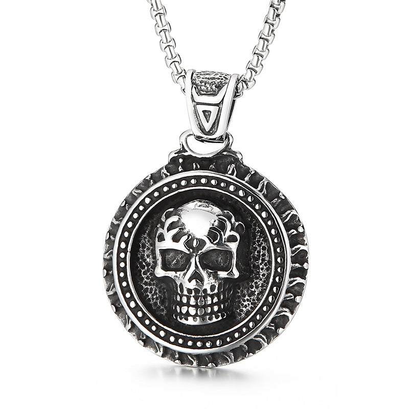 Skull and Lion Head Stainless Steel Pendant Set for Men