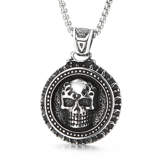 Skull and Lion Head Stainless Steel Pendant Set for Men