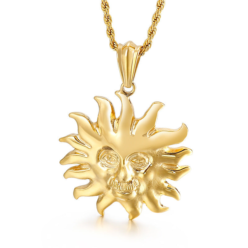 Sun Saint Titanium Steel Men's Pendant - Pop Rock Hip-Hop Design