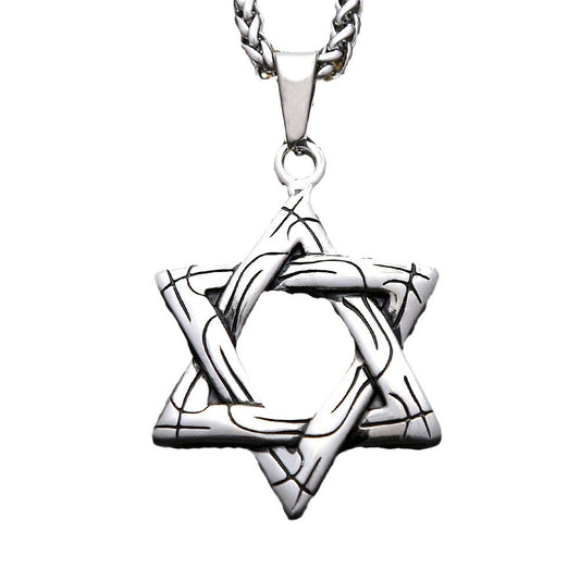 Cross-Border Amazon Hexagram Men's Pendant Jewelry Wholesale
