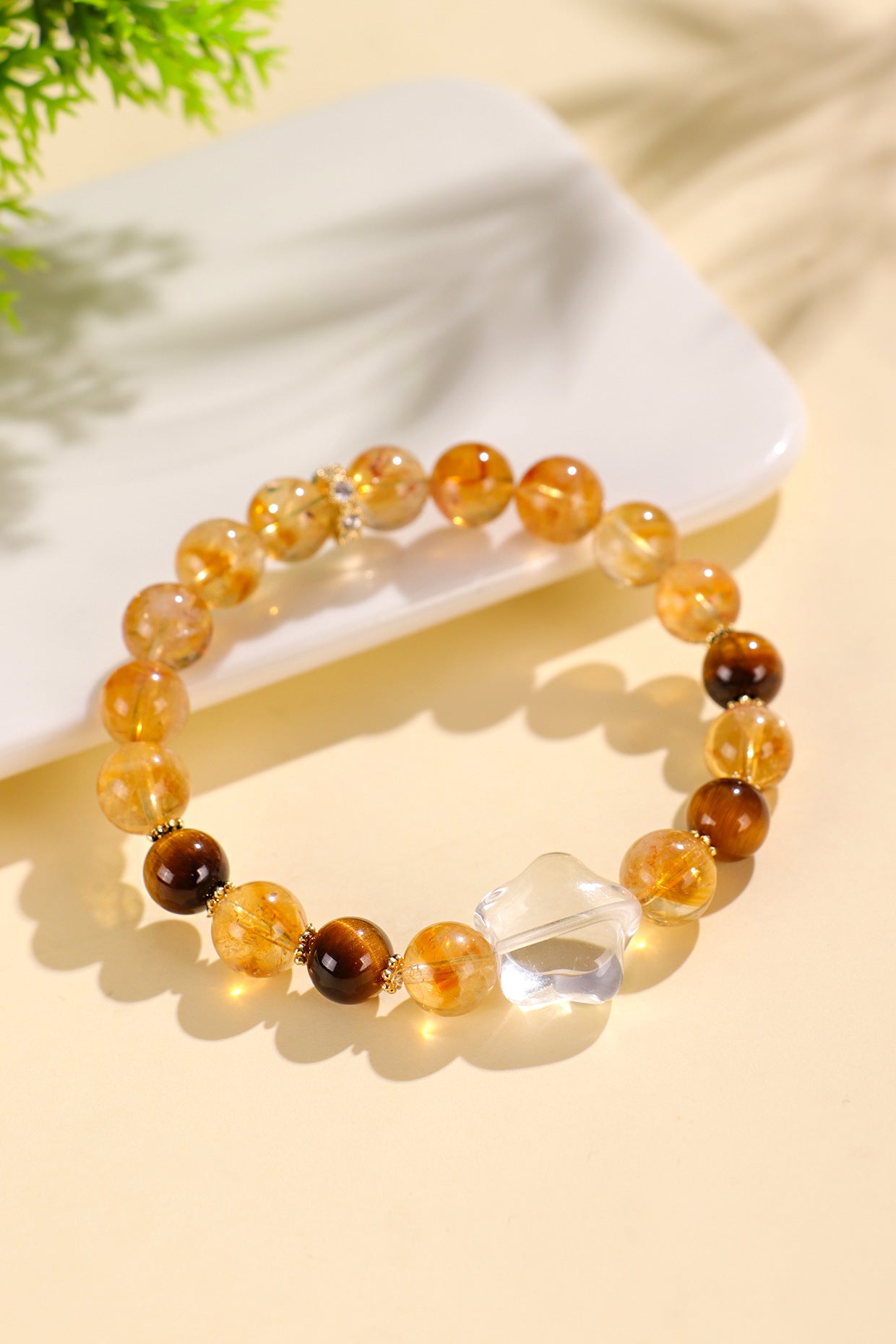 Planderful Fortune's Favor Bracelet – Natural Huangta Crystal Beads for Good Luck