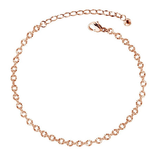 Planderful Jewelry Rose Gold Steel Bracelet Minimalist Baby's Breath Charm Everyday Korean Style
