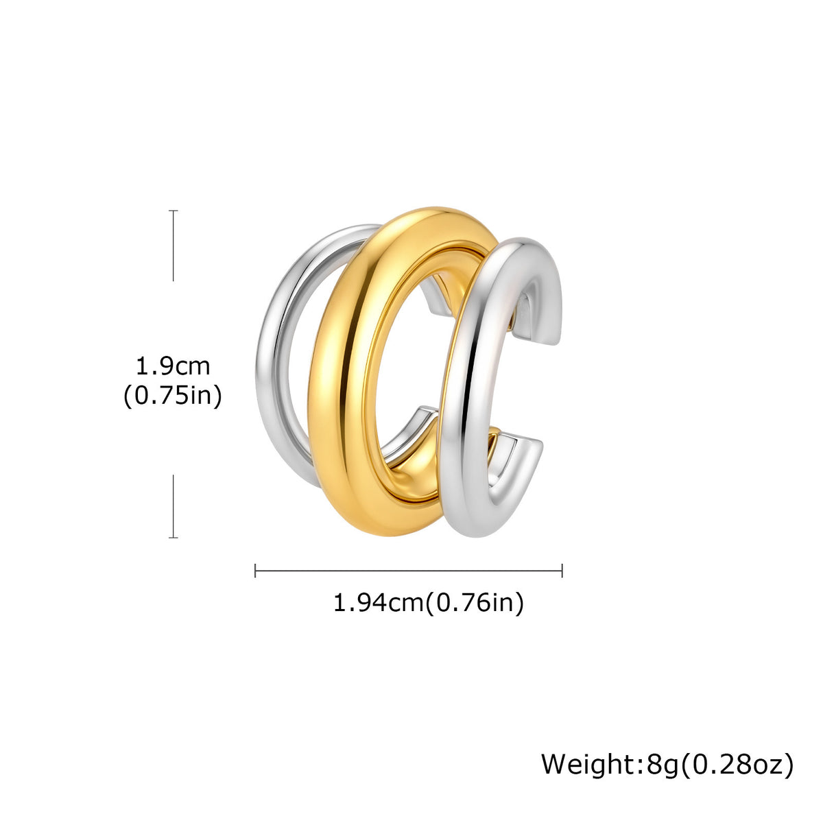 Stainless Steel Single Earring