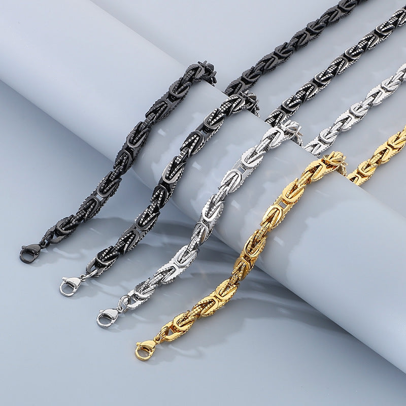 Planderful V-Byzantine Gear Bracelet For Men Titanium Steel