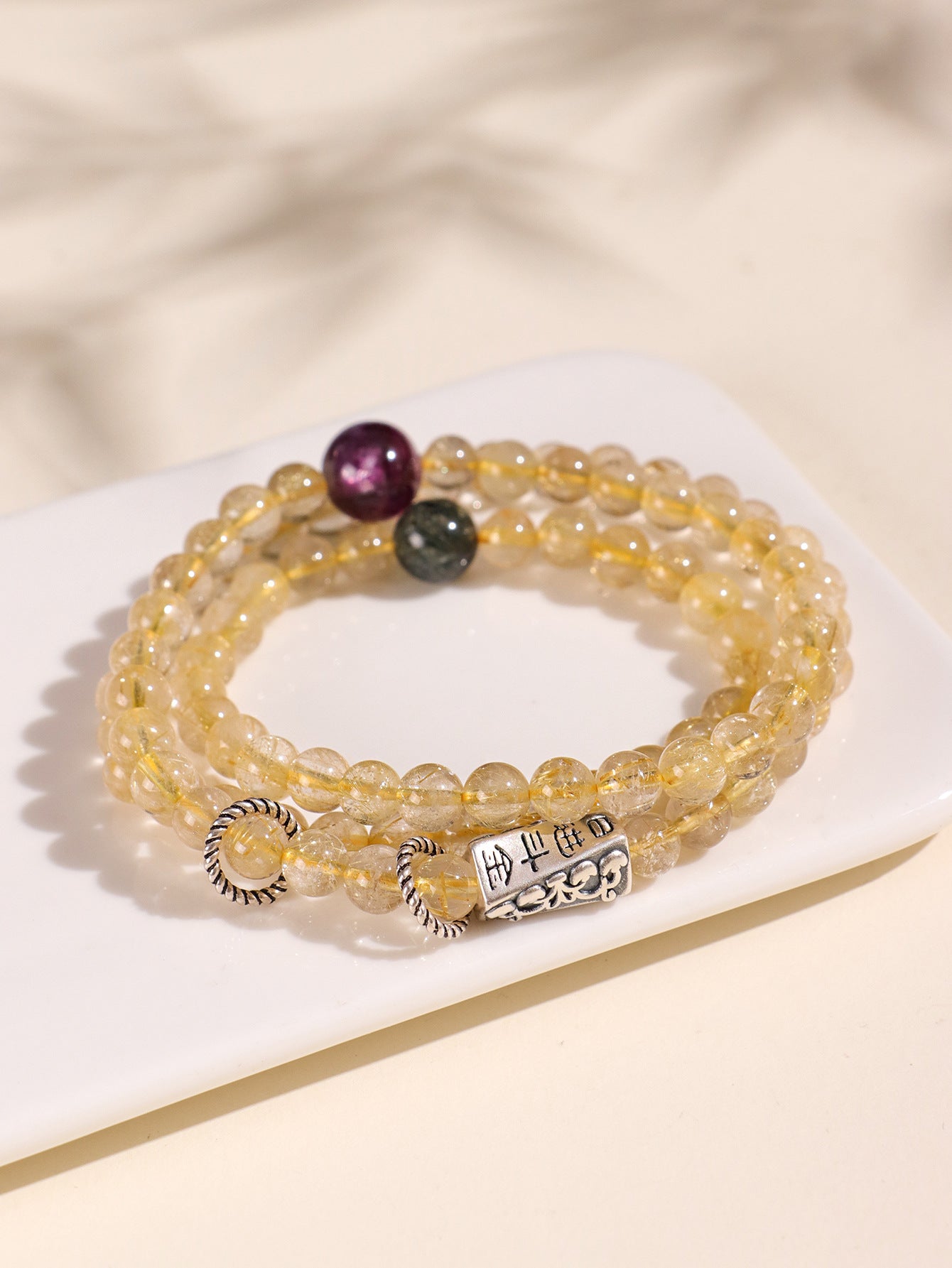 Planderful Fortune's Favor Bracelet – Elegant Citrine and Crystal Design