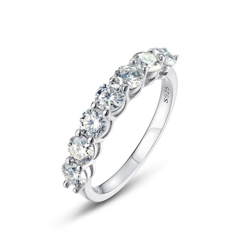 Planderful Classic Moissanite Sterling Silver Ring – 4 × 4 mm, 0.4 ct