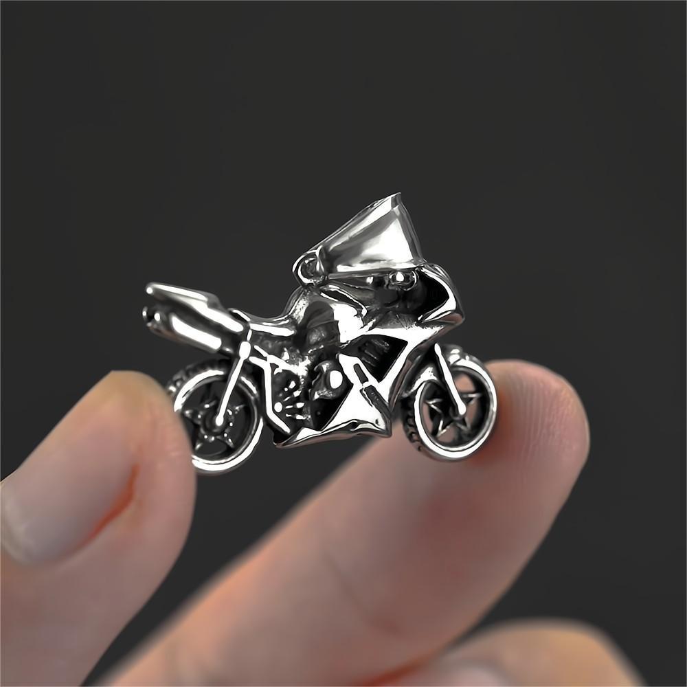 European And American Jewelry Wholesale Titanium Steel Men's Pendant Necklace Retro Hip-Hop Motorcycle Tag