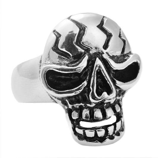 Titanium Steel Skull Pirate Ring for Men - Retro Hipster Punk Style