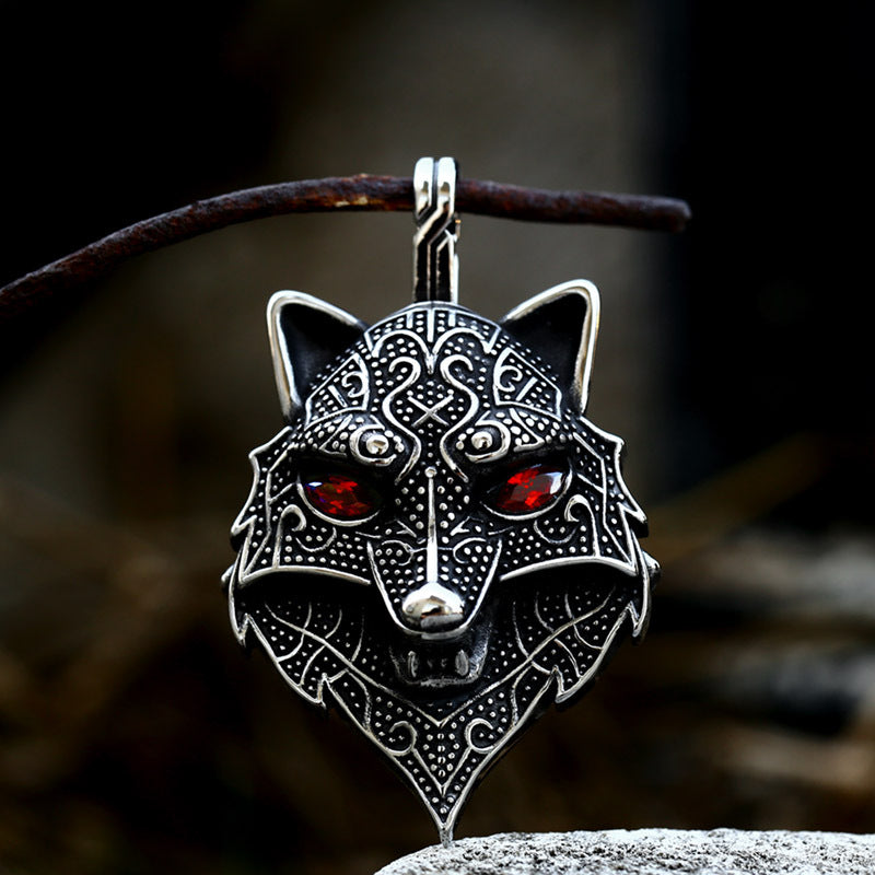 Personalized Viking Wolf Pendant in Titanium Steel for Men - European and American Punk Style Jewelry Wholesale