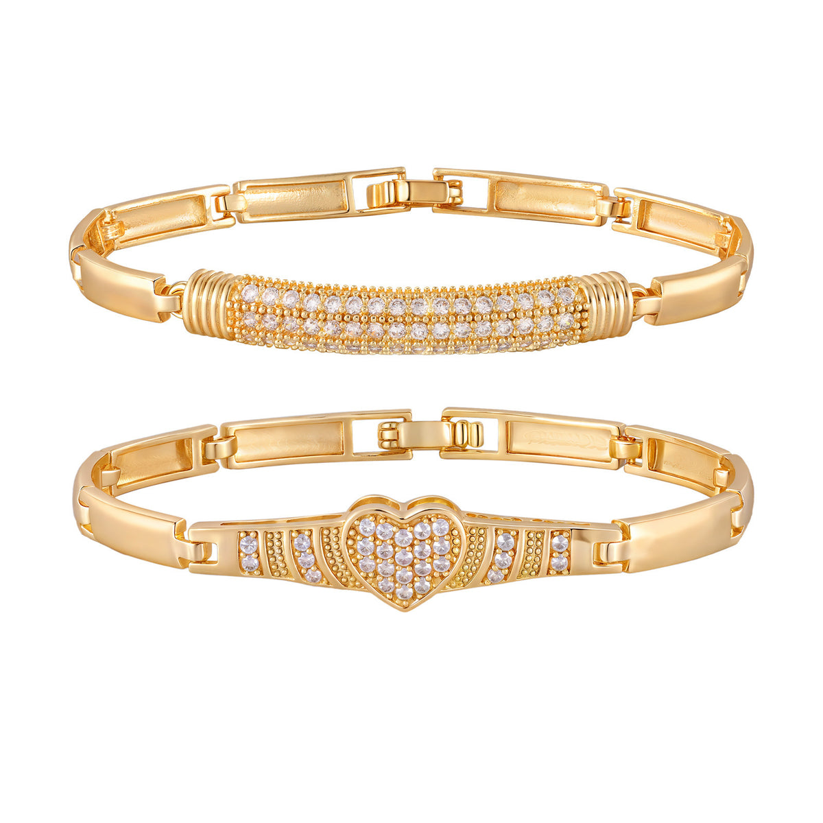 Heart Zircon Copper Bracelet