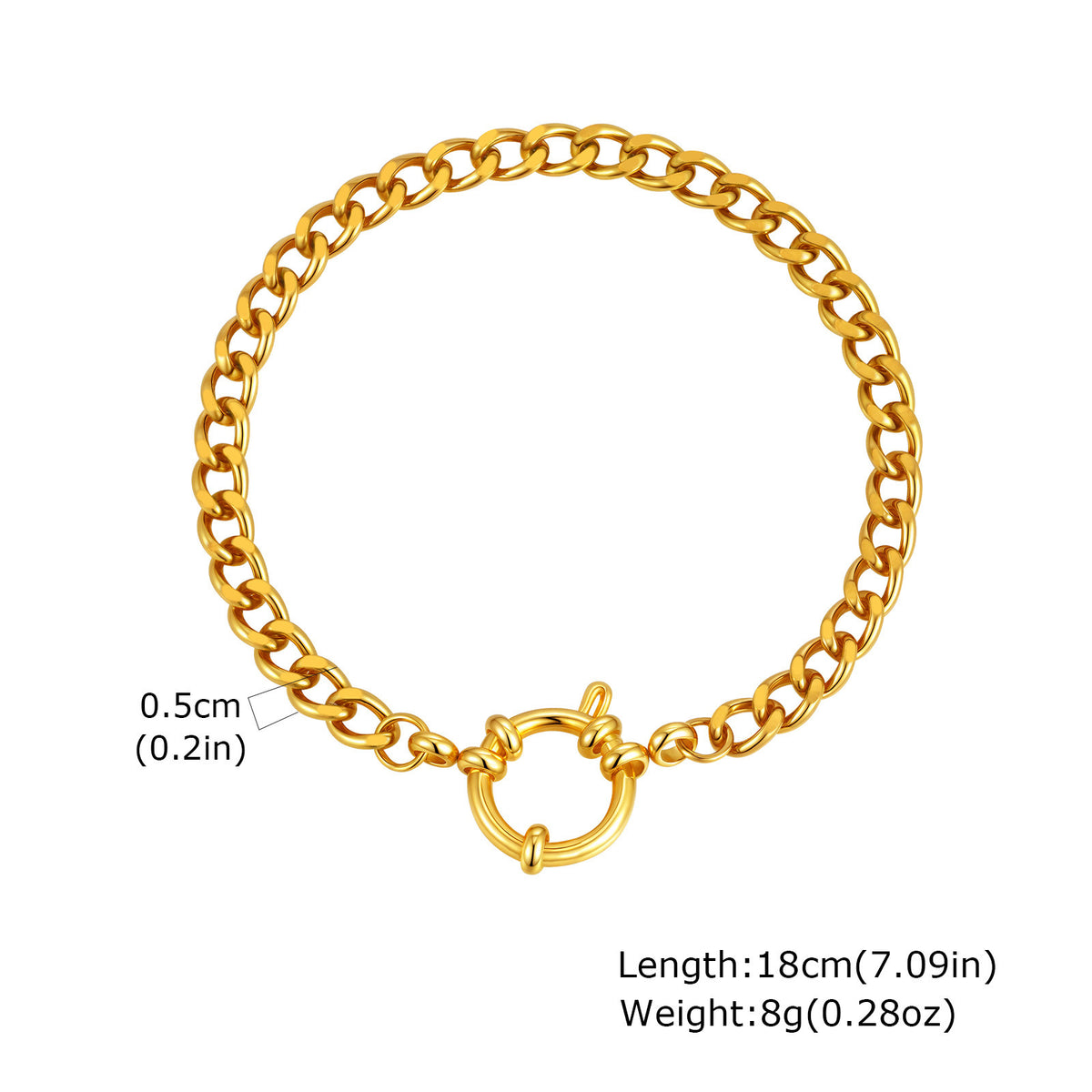 Stainless Steel Bubble Buckle Nk Chain Bead Chain Twist Chain Multi-Style Women Bracelet