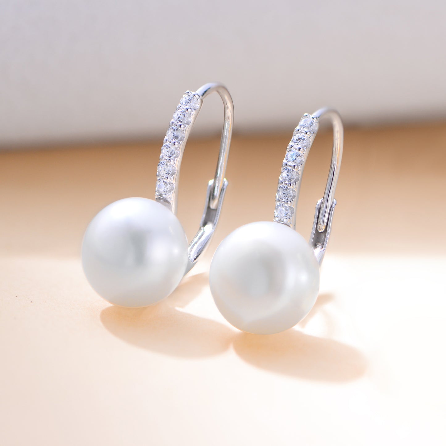 Planderful Sterling Silver Freshwater Pearl Earrings Elegant Classic Versatile For Women Light Luxury