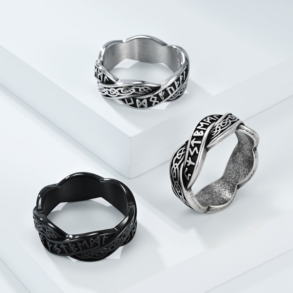 Viking-Inspired Ring — Three Finishes