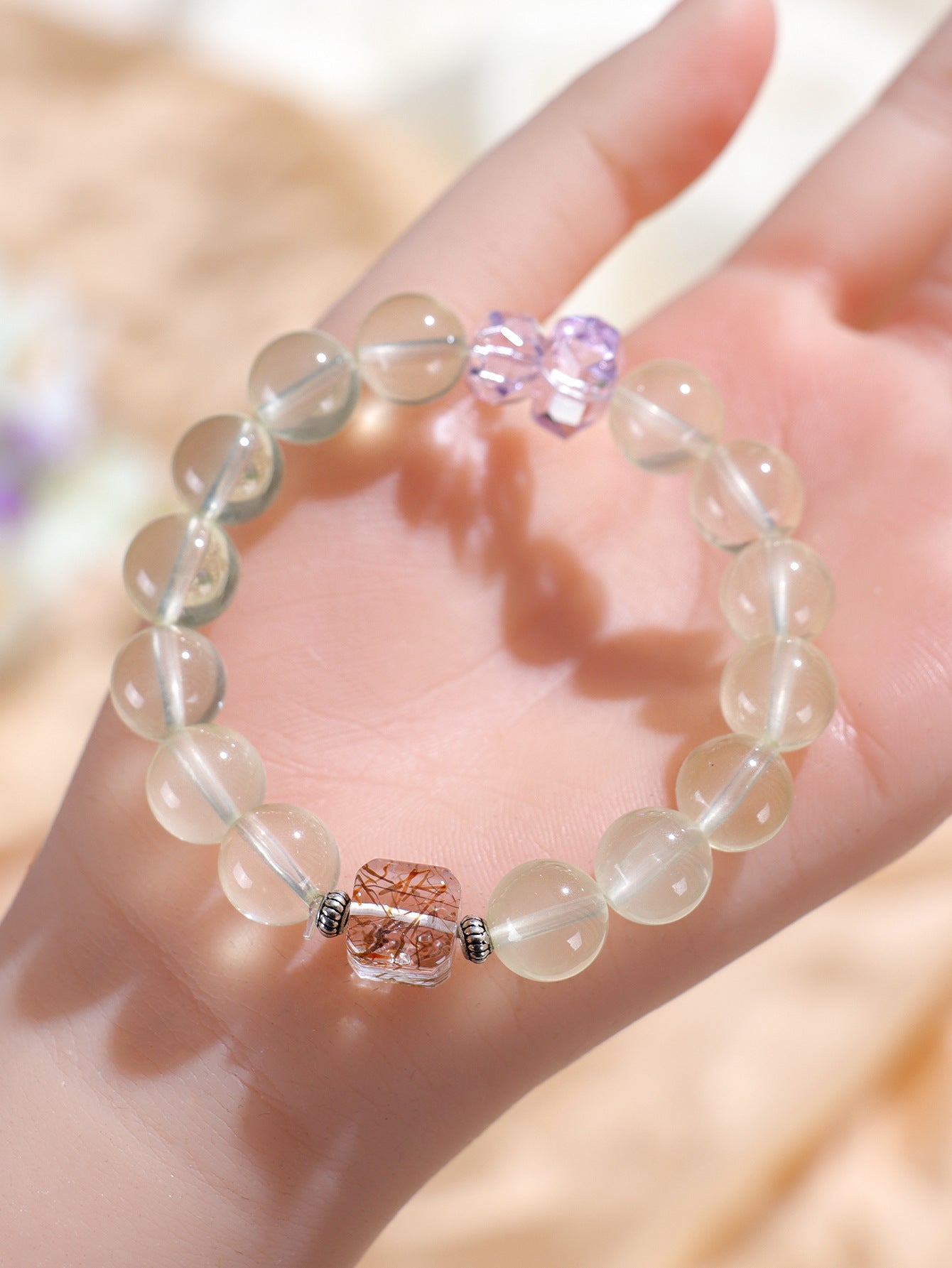 Planderful Fortune's Favor Bracelet – Elegant Black Gold Amethyst Design