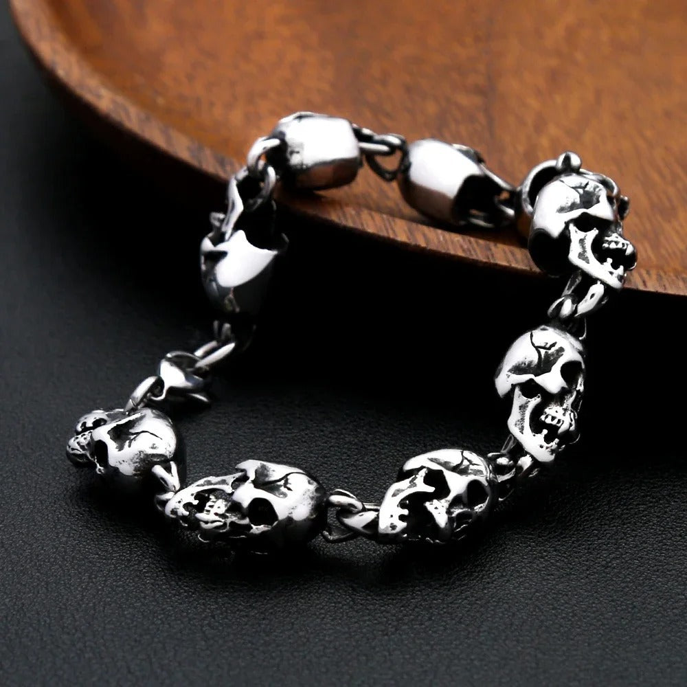 Skull Halloween Stainless Steel Men's Bracelet