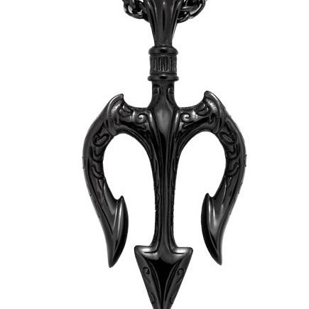 Stainless Steel Acupine Trident Pendant – Men's Titanium Steel Necklace Accessory