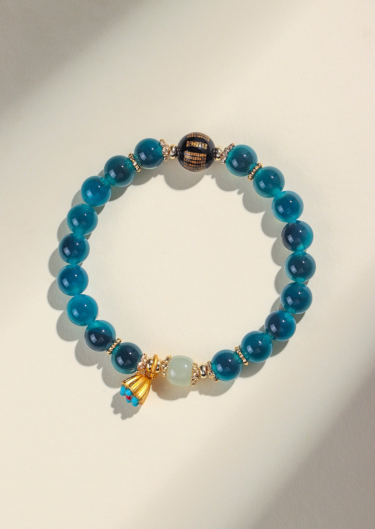 Hetian Jade Agate Heart Bracelet