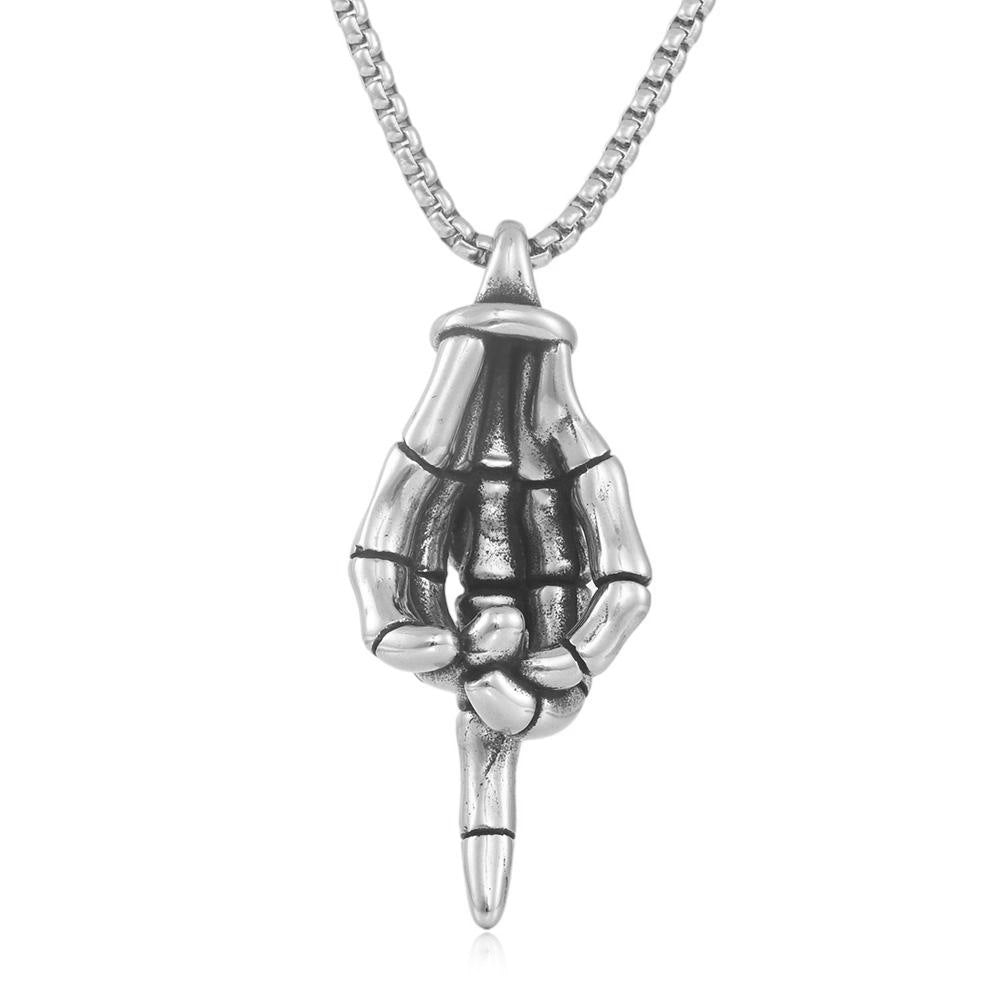 European And American Stainless Steel Skull Claw Pendant