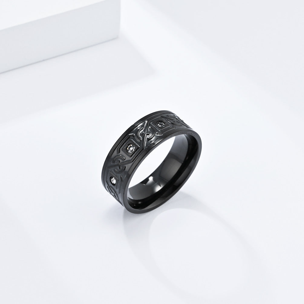 Planderful Titanium Steel Celtic Knot Ring Unisex Nordic Retro Bold Design For Everyday Wear