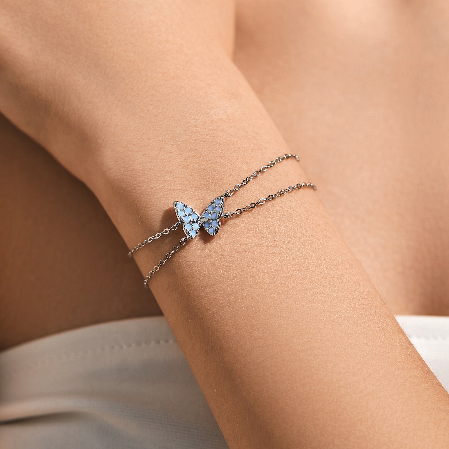 Planderful Everyday Genie Bracelet – Elegant Sterling Silver Butterfly Design