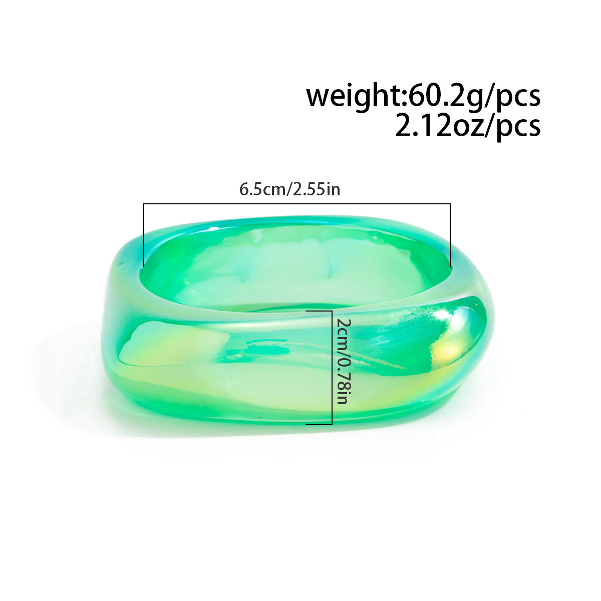 Planderful Geometric Resin Bracelet For Women Multilateral Pearlescent Finish Vienna Verve Collection Jewelry