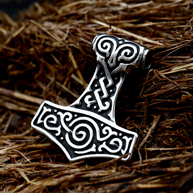 Celtic Odin Stainless Steel Pendant for Men - Retro Titanium Steel Design
