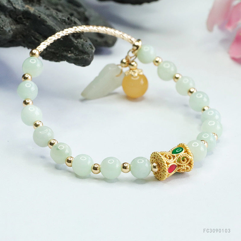 Jadeite Leaf Bracelet