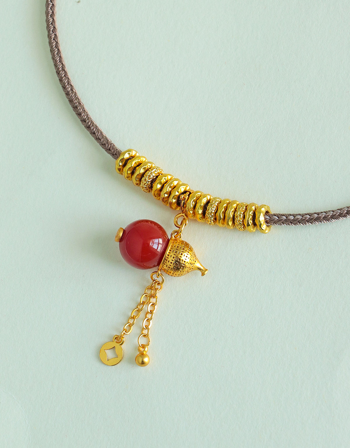 Sandalwood Gourd Pendant Necklace
