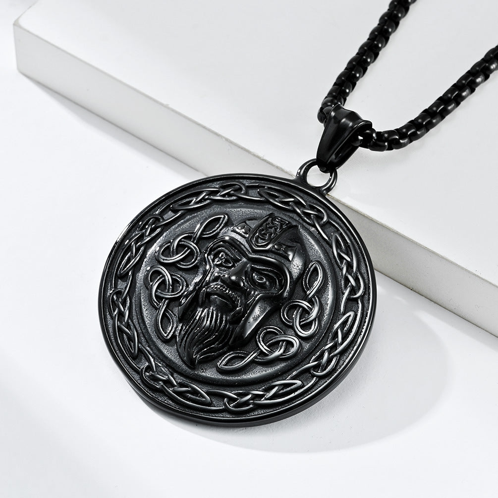 Cross-Border E-Commerce Supply Viking Culture Titanium Steel Necklace