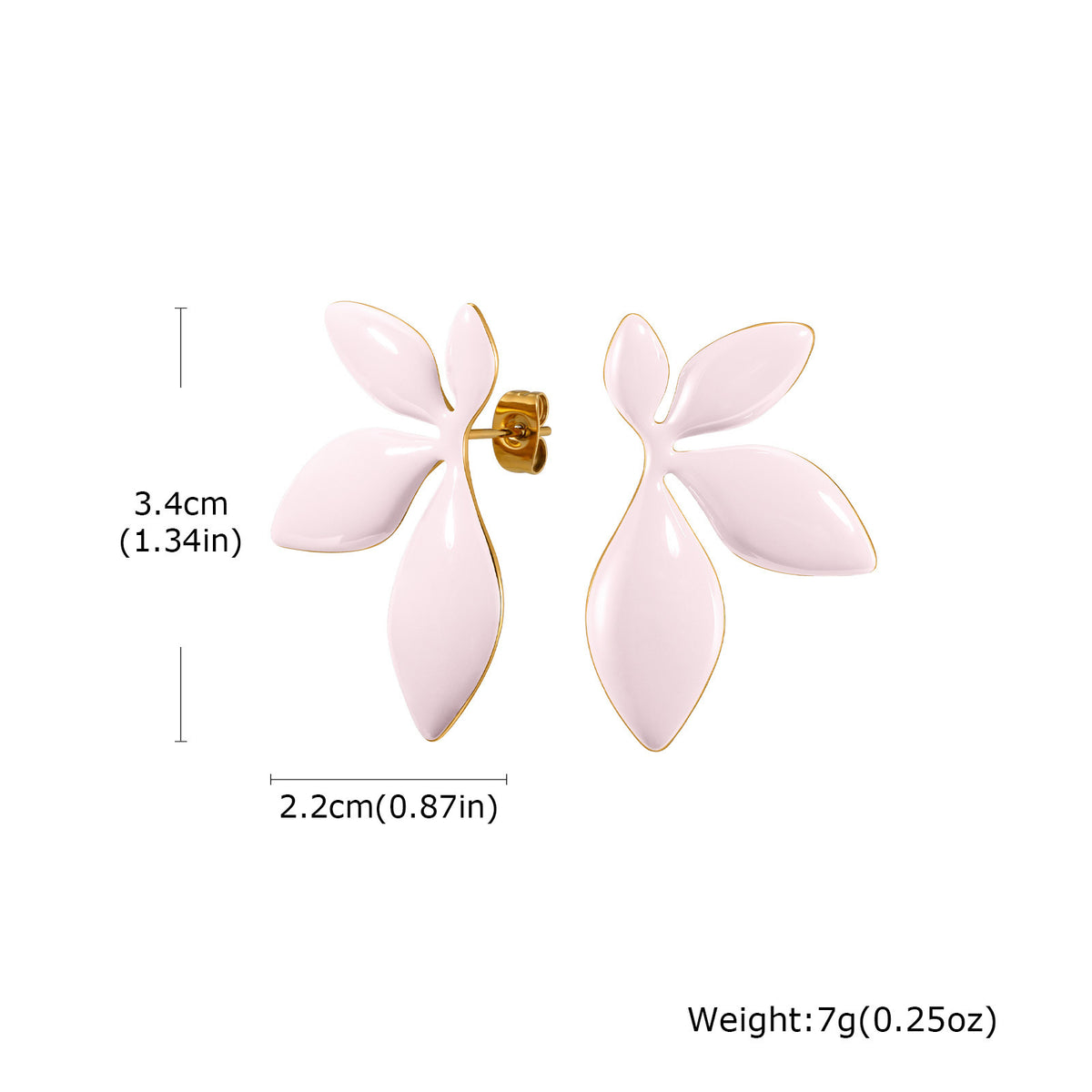 Mirrored Floral Earrings — Green or Pink