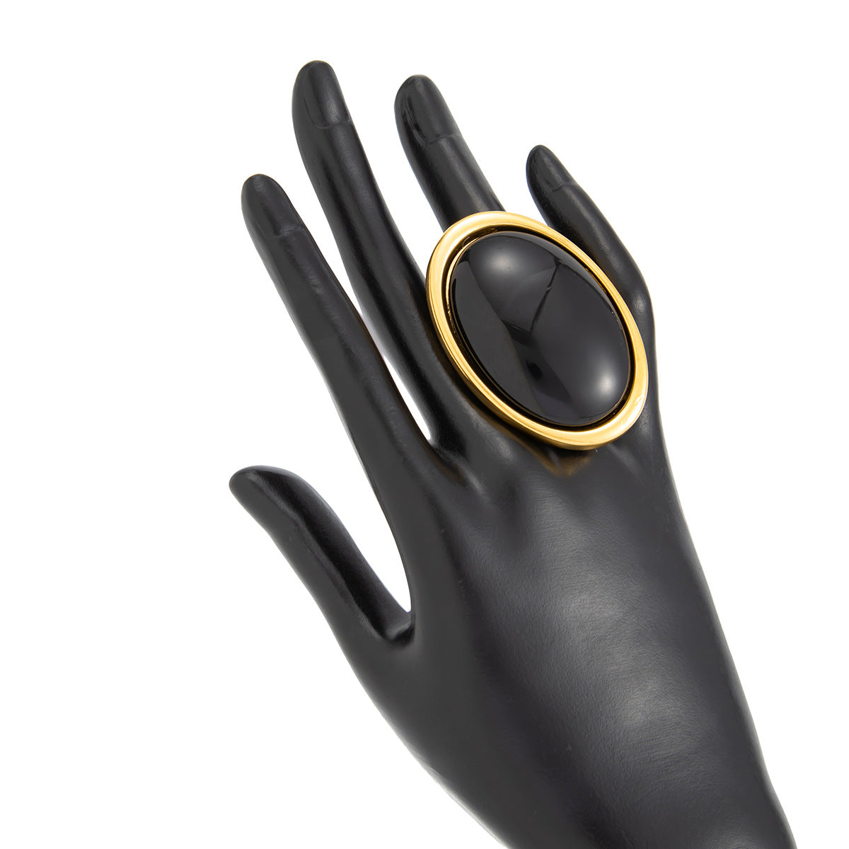 Oval Resin Gemstone Statement Ring By Planderful Vienna Verve For Women Vintage Geometric Opening Jewelry