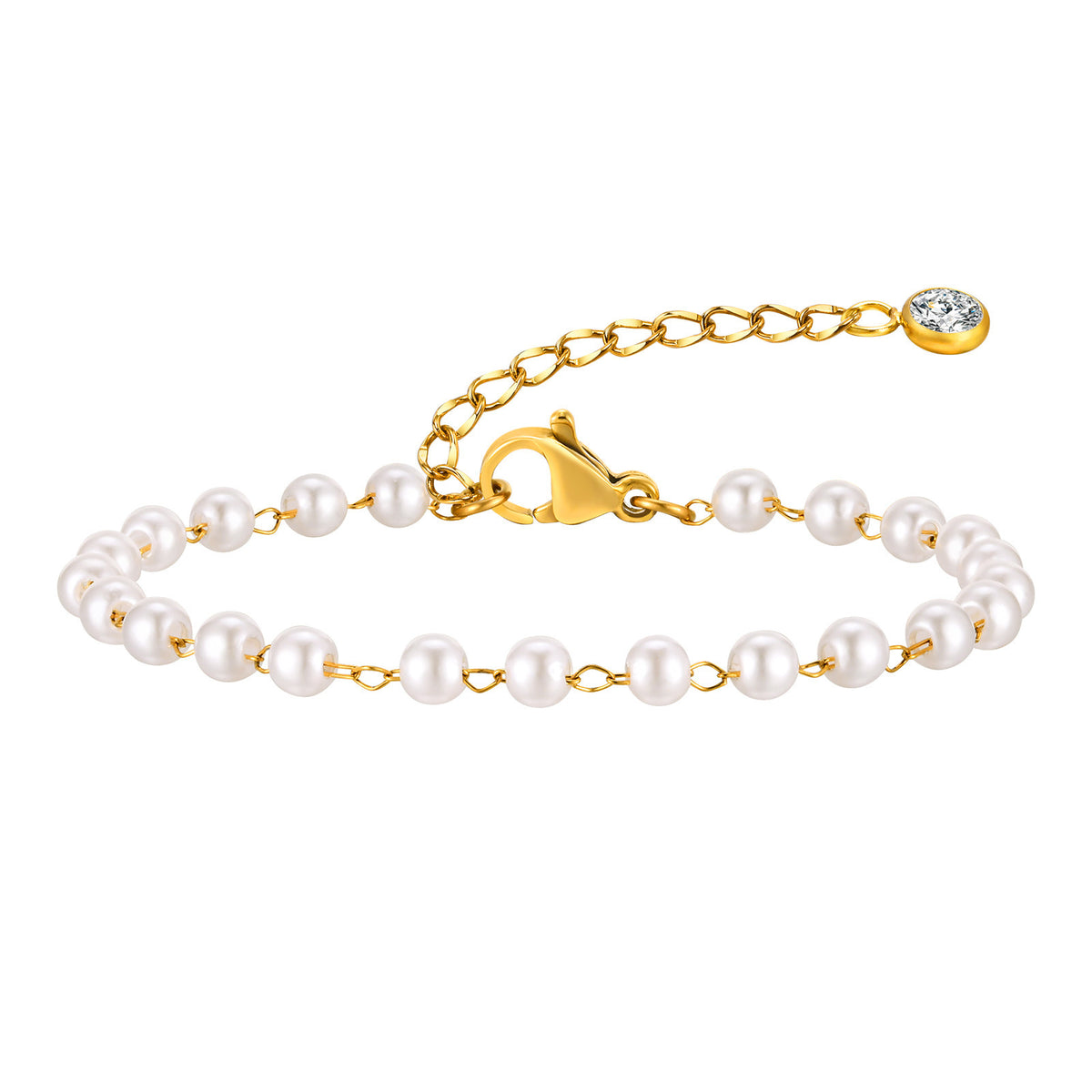 Pearl Stainless Steel Bracelet Unisex