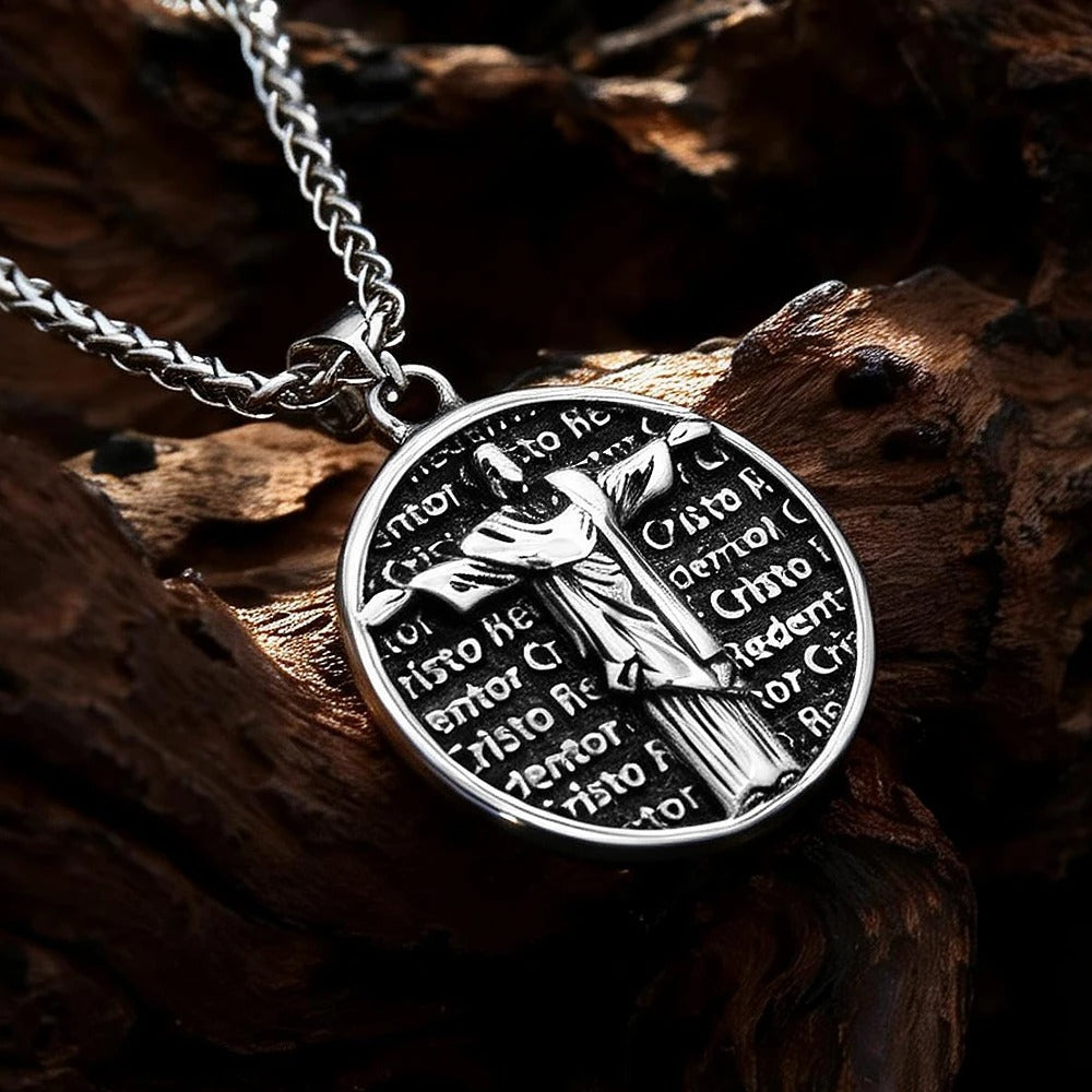 Punk Savior Stainless Steel Pendant Necklace