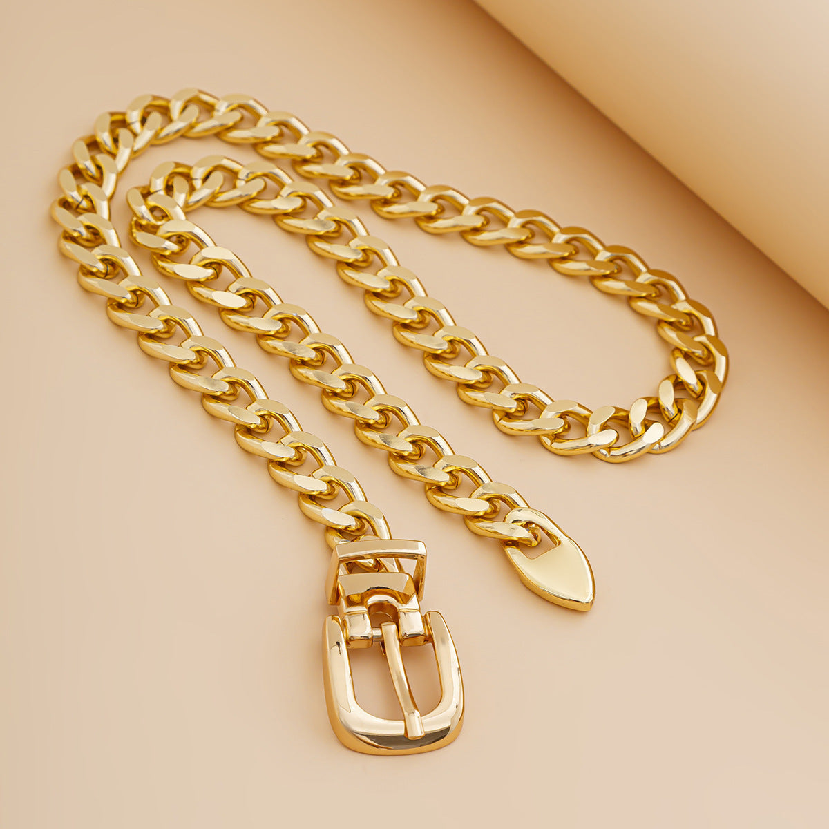 Punk Buckle Chain Statement Necklace