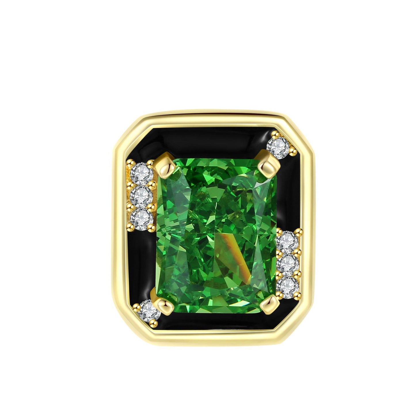 Planderful Everyday Genie – Creative Geometric Rectangular Silver Necklace inlaid Zircon