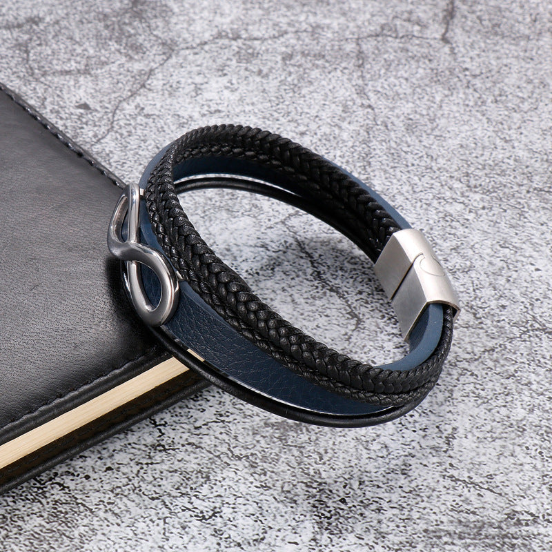 Planderful Men Stainless Steel Bracelet With Magnet Buckle