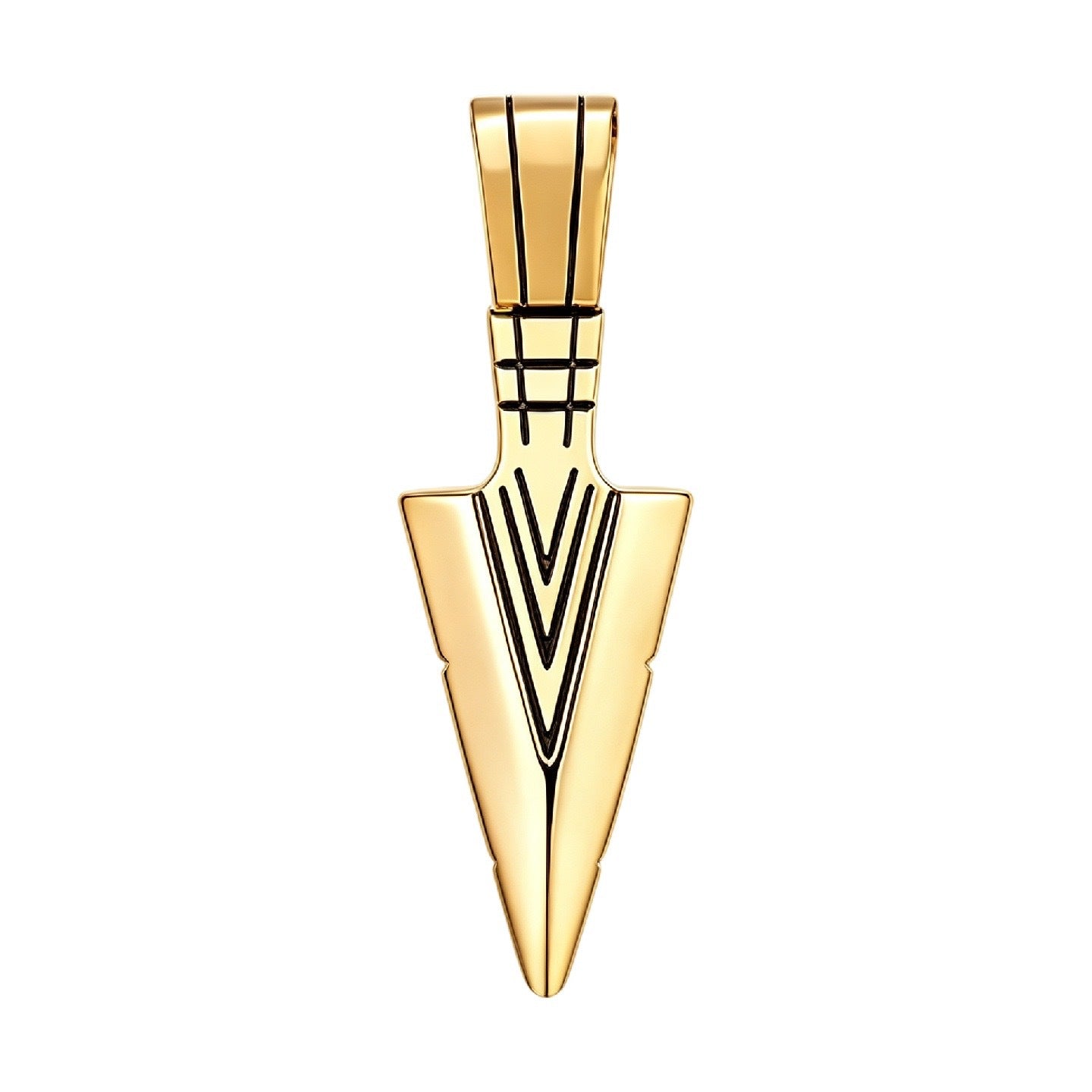 Triangular Titanium Pendant Unisex Protection Statement Bold Planderful Everyday Genie