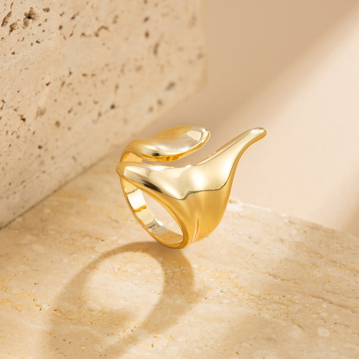 Planderful Vienna Verve 3D Love Ring Open Geometric Statement For Fashion Forward Women