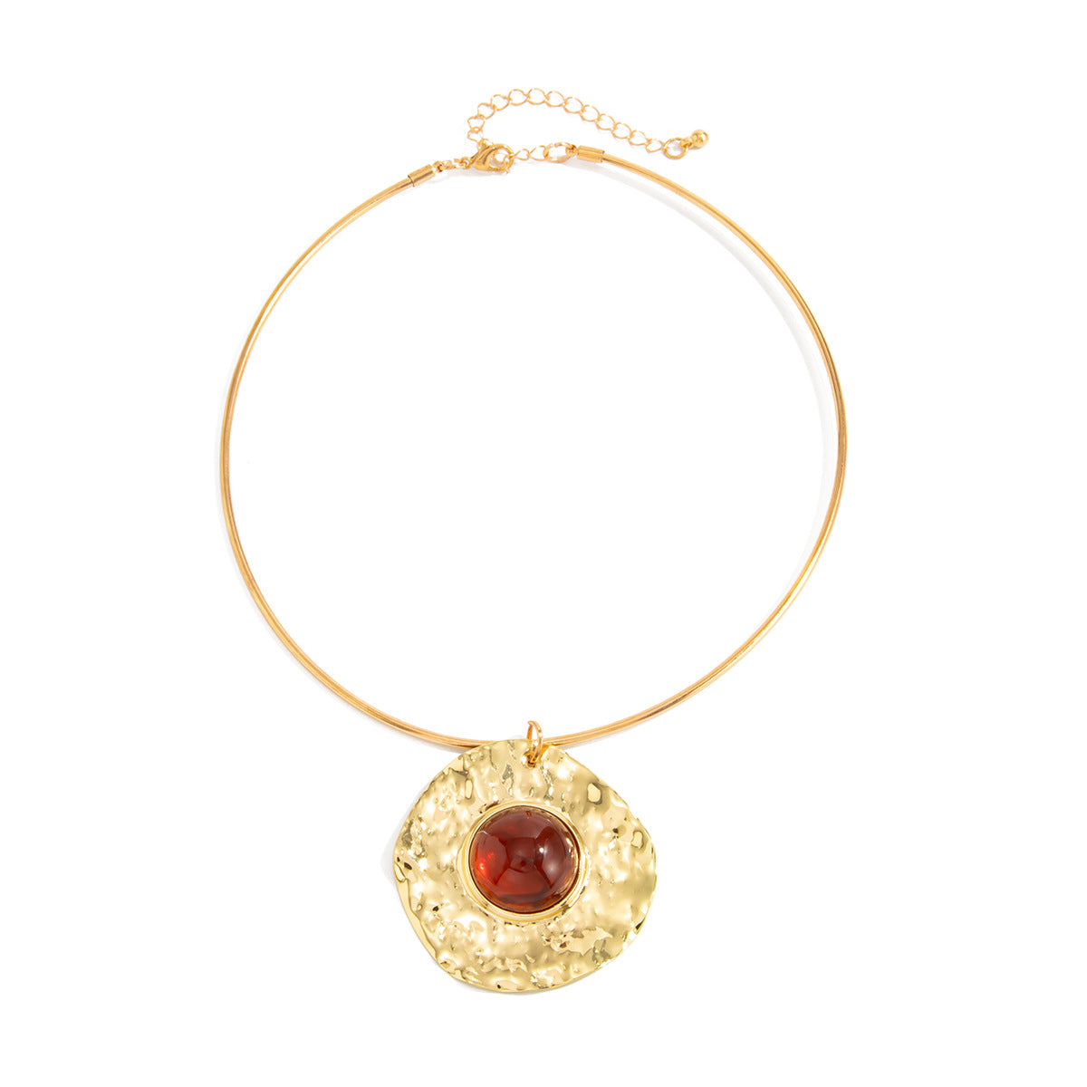 French Pleated Gemstone-Style Choker