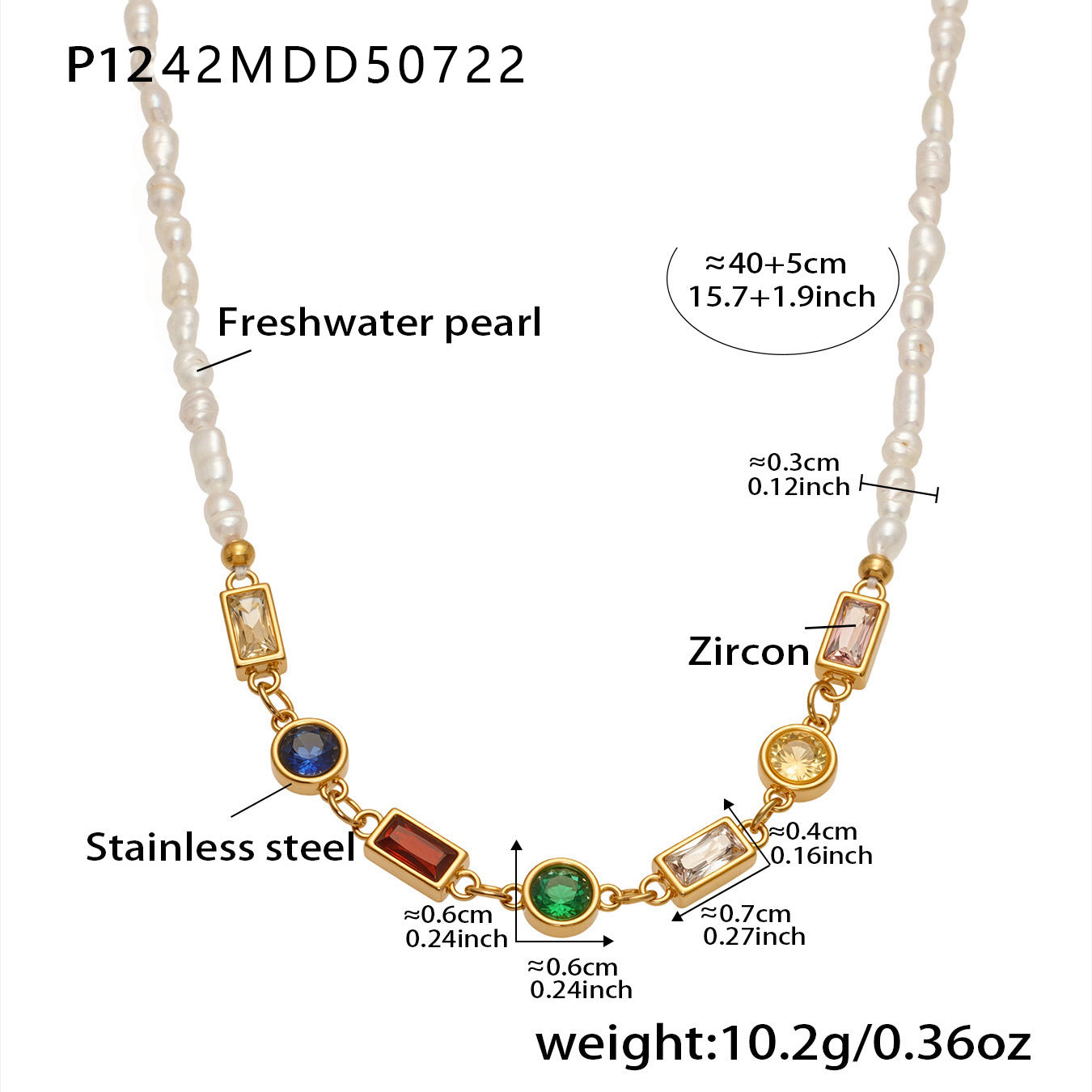 Planderful Everyday Genie Cross Collarbone Necklace Zircon